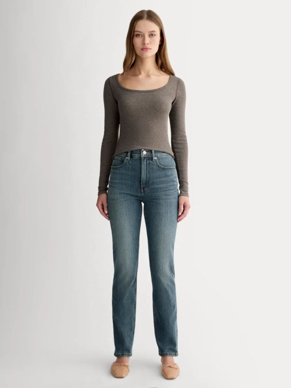 Everlane Way-High Slim Jean (Indigo Blue)
